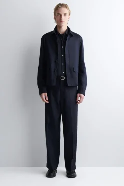 LOCKERE HEMDJACKE AUS BAUMWOLL-LEINEN-MIX