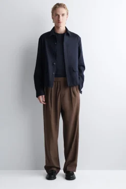 LOCKERE HEMDJACKE AUS BAUMWOLL-LEINEN-MIX