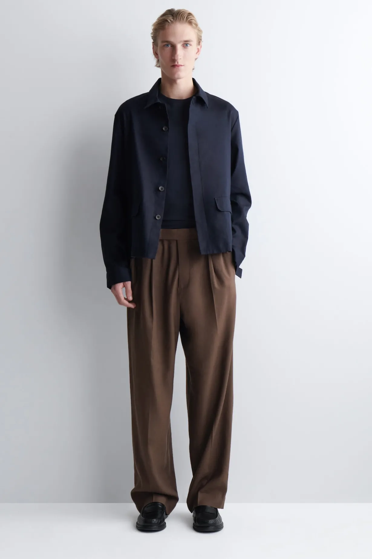 LOCKERE HEMDJACKE AUS BAUMWOLL-LEINEN-MIX