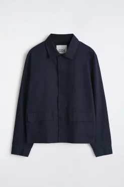 LOCKERE HEMDJACKE AUS BAUMWOLL-LEINEN-MIX