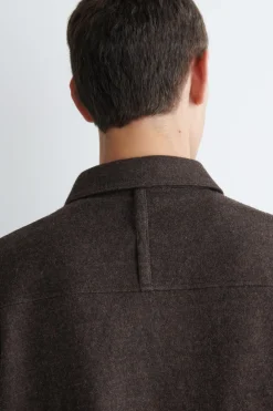 LOCKERE HEMDJACKE AUS GEKOCHTER WOLLE