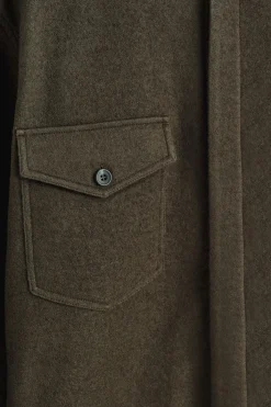 LOCKERE HEMDJACKE AUS GEKOCHTER WOLLE