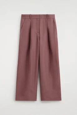 LOCKERE HOSE AUS LEINEN-MIX MIT WEITEM BEIN