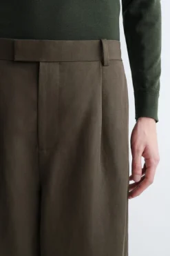 LOCKERE HOSE AUS LEINEN-MIX MIT WEITEM BEIN