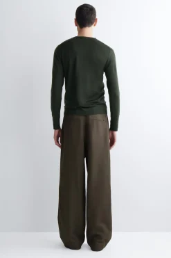 LOCKERE HOSE AUS LEINEN-MIX MIT WEITEM BEIN