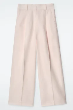 LOCKERE HOSE AUS LEINEN-MIX MIT WEITEM BEIN