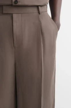 LOCKERE HOSE AUS LEINEN-MIX MIT WEITEM BEIN