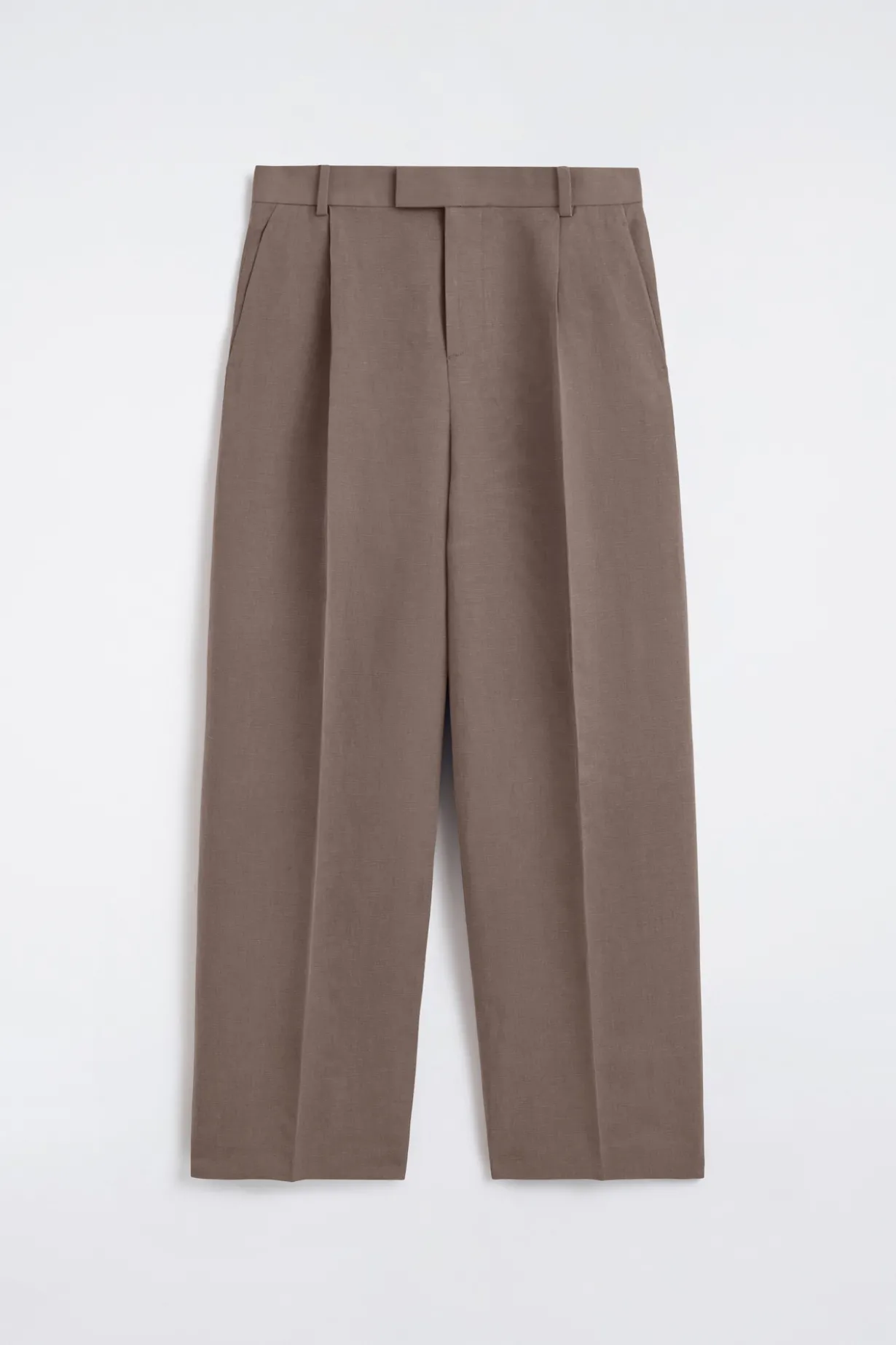LOCKERE HOSE AUS LEINEN-MIX MIT WEITEM BEIN