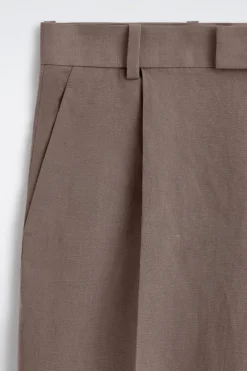 LOCKERE HOSE AUS LEINEN-MIX MIT WEITEM BEIN