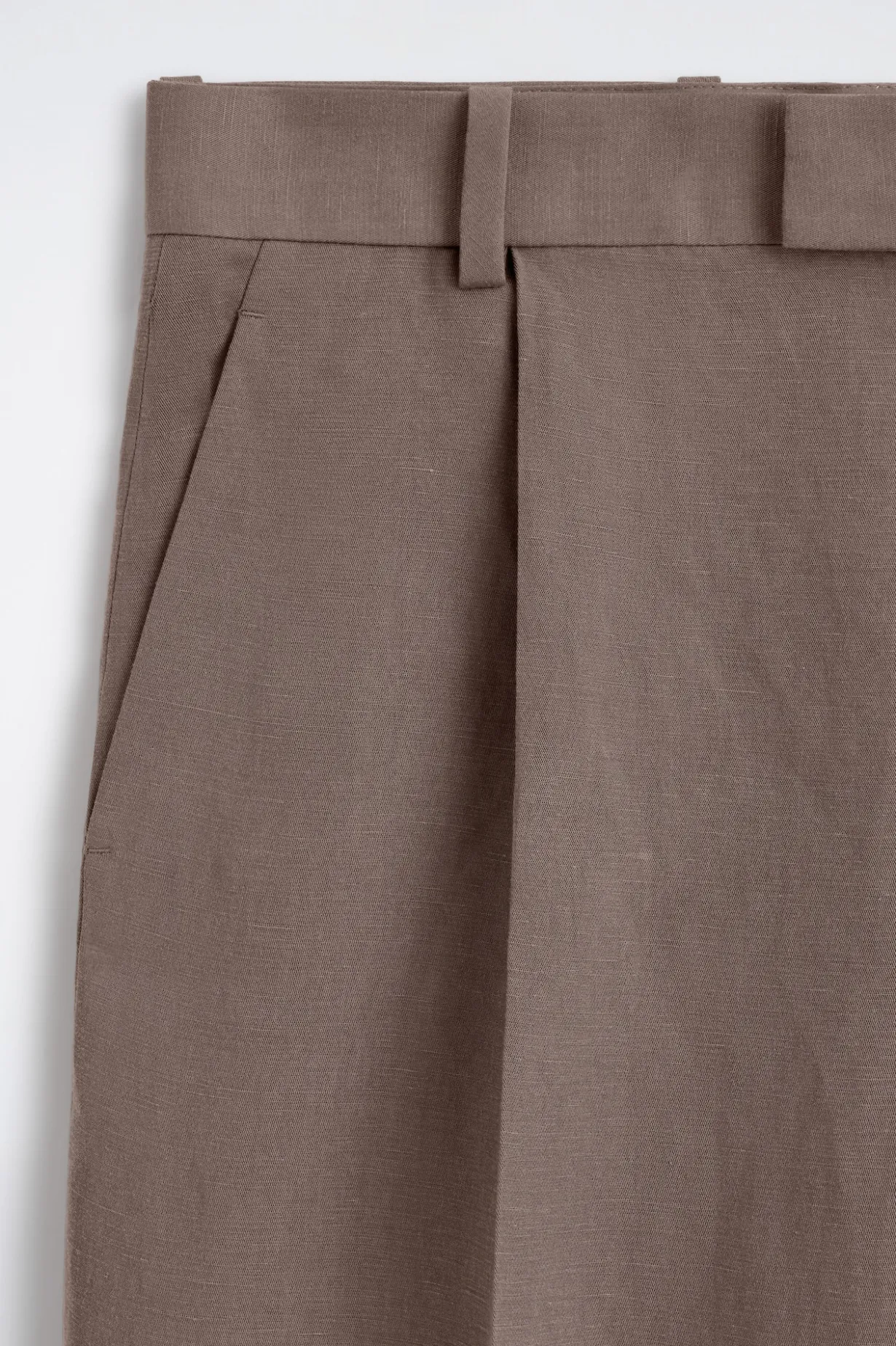 LOCKERE HOSE AUS LEINEN-MIX MIT WEITEM BEIN