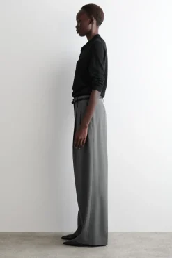 LOCKERE HOSE AUS TWILL MIT WEITEM BEIN