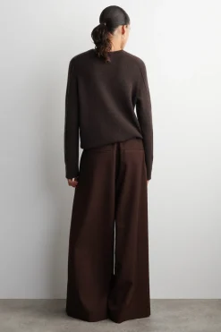 LOCKERE HOSE AUS WOLL-MIX MIT WEITEM BEIN