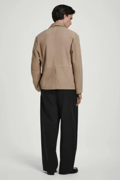LOCKERE JACKE AUS VELOURSLEDER