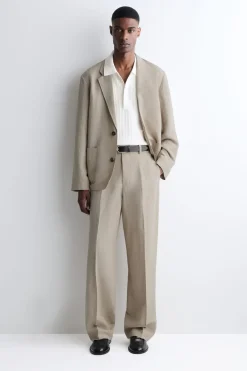 LOCKERE LEINENHOSE MIT GERADEM BEIN