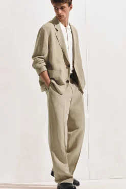 LOCKERE LEINENHOSE MIT GERADEM BEIN