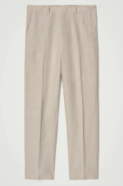 LOCKERE LEINENHOSE MIT SCHMAL ZULAUFENDEM BEIN