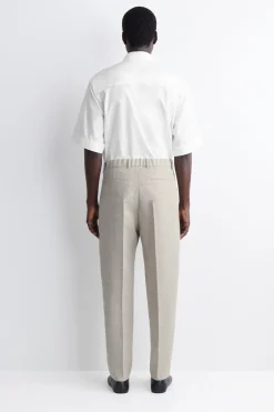 LOCKERE LEINEN-WOLLHOSE MIT BARREL-BEIN