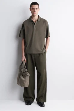 LOCKERES POLOSHIRT AUS BAUMWOLL-LEINEN-MIX