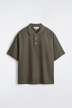 LOCKERES POLOSHIRT AUS BAUMWOLL-LEINEN-MIX