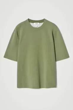 LOCKERES STRICK-T-SHIRT AUS DOUBLEFACE-MATERIAL