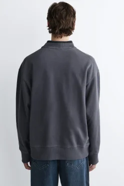 LOCKERES SWEATSHIRT AUS VORGEWASCHENER BAUMWOLLE