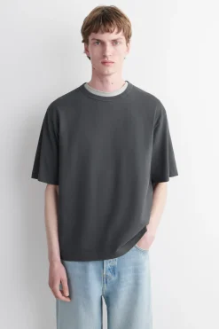 LOCKERES T-SHIRT AUS VORGEWASCHENER BAUMWOLLE