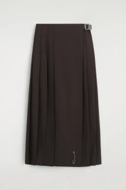 MAXI-KILT AUS WOLL-MIX MIT GÜRTEL