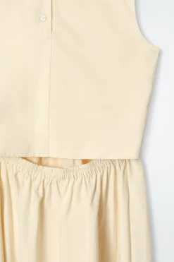 MAXIKLEID AUS BAUMWOLLE MIT RÜCKENAUSSCHNITT