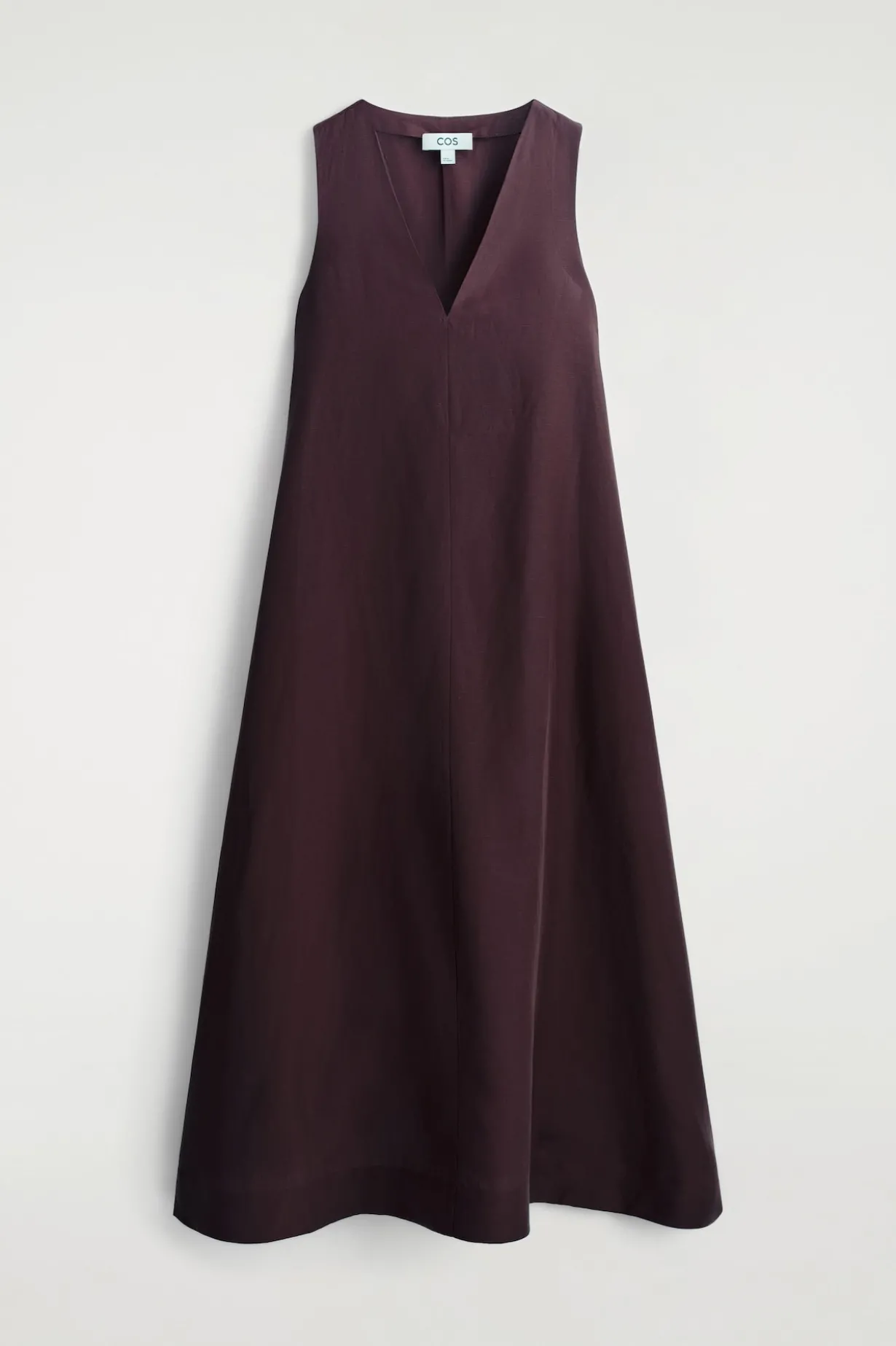MAXIKLEID AUS LEINEN-MIX IN A-LINIE