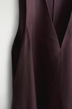 MAXIKLEID AUS LEINEN-MIX IN A-LINIE