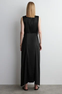 MAXIKLEID AUS SEIDE MIT WICKELFRONT