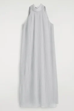 MAXIKLEID MIT NECKHOLDER UND FALTEN