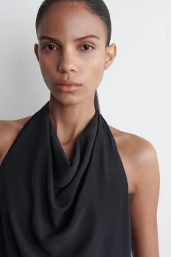 MAXIKLEID MIT WASSERFALLAUSSCHNITT