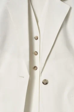 MEHRLAGIGER BLAZER AUS LEINEN-MIX