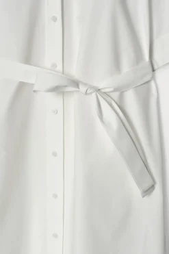 MIDI-HEMDKLEID MIT KURZEN ÄRMELN UND GÜRTEL