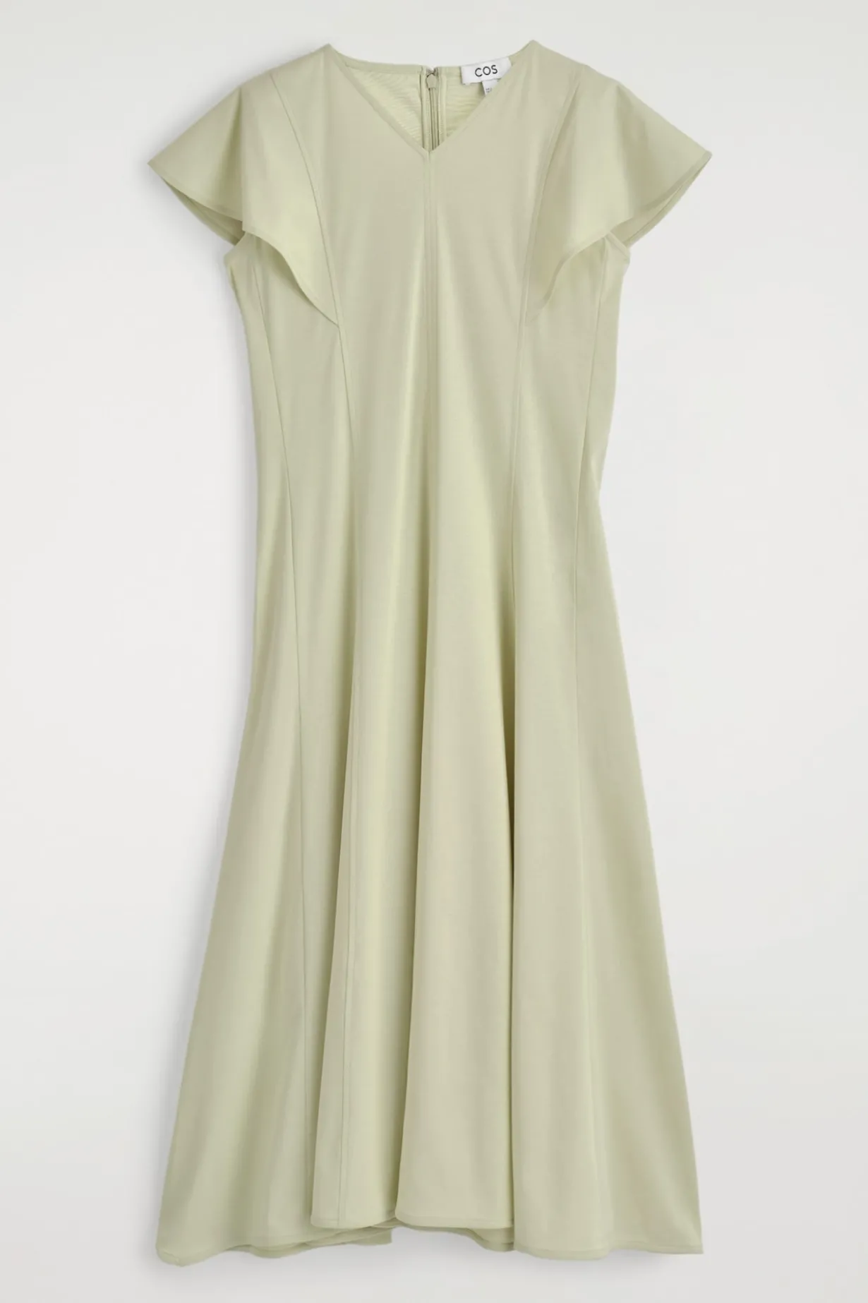 MIDIKLEID AUS BAUMWOLLE MIT BLÜTENÄRMELN