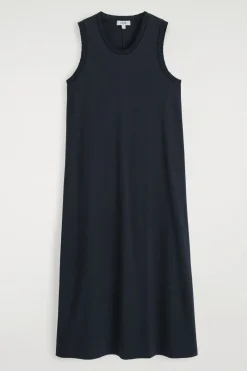 MIDIKLEID AUS BAUMWOLLE MIT RAFFUNGEN