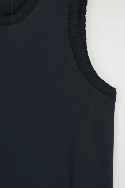 MIDIKLEID AUS BAUMWOLLE MIT RAFFUNGEN