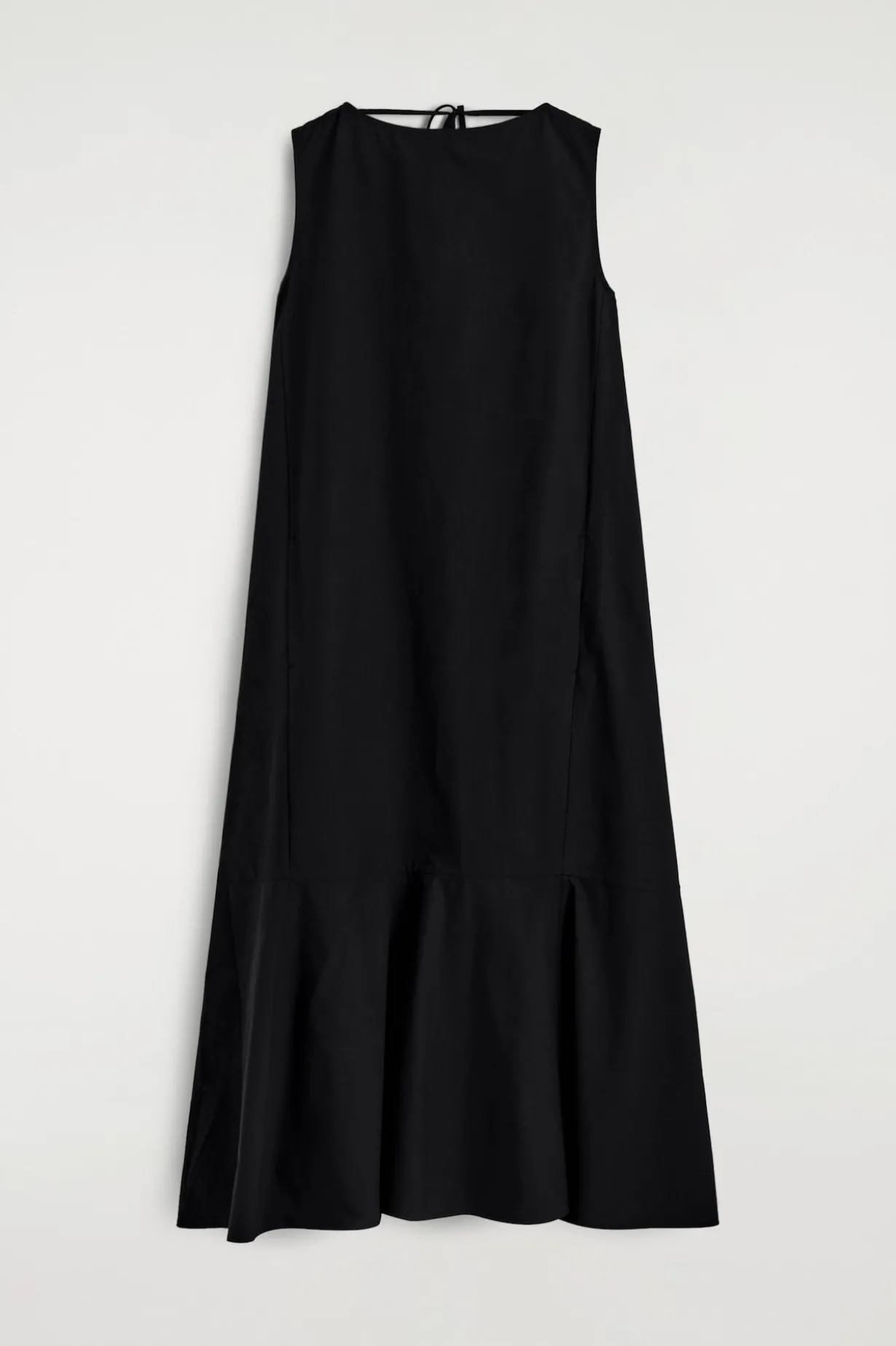 MIDIKLEID AUS BAUMWOLLE MIT ABGESETZTEM SAUM