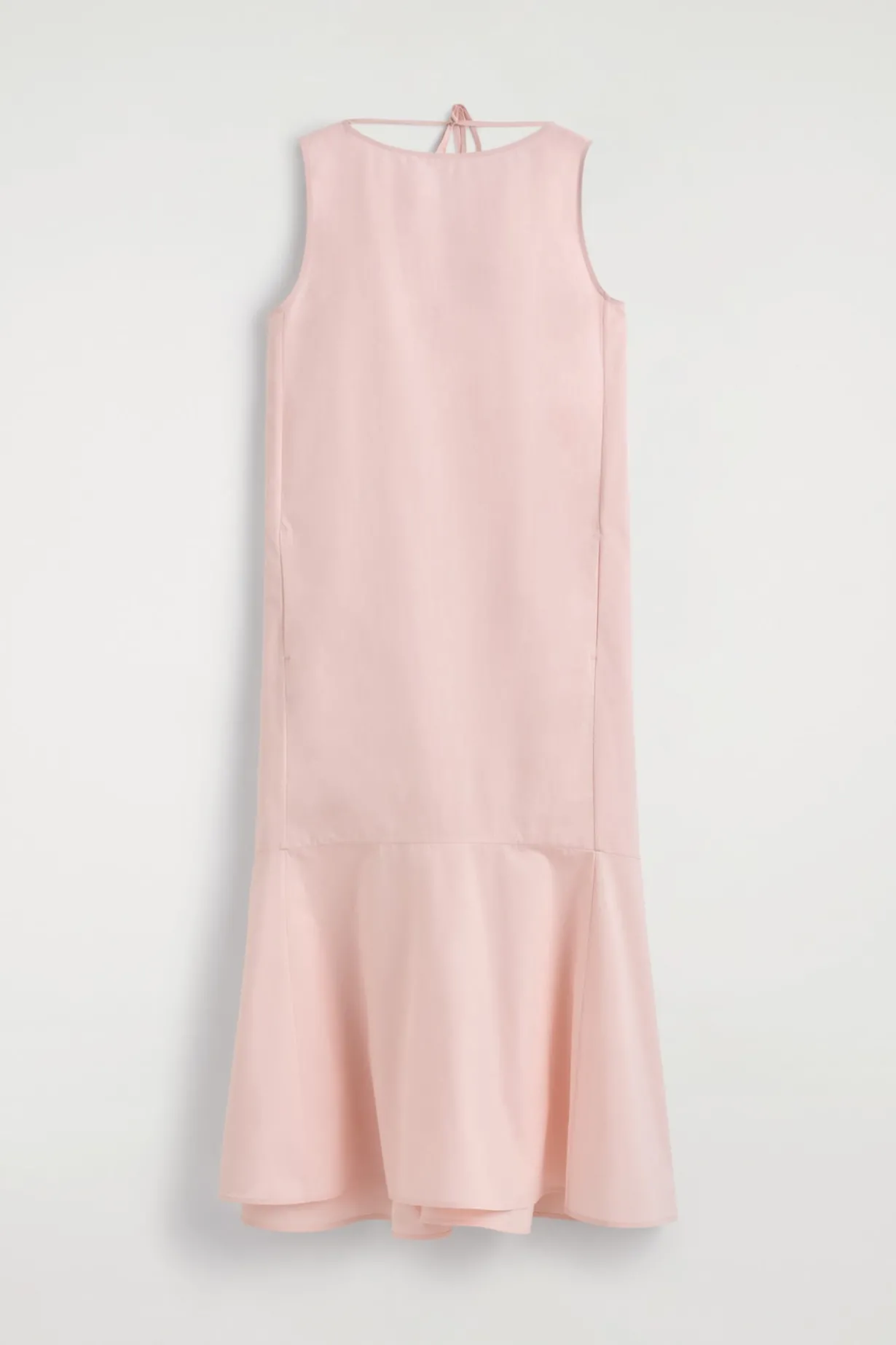 MIDIKLEID AUS BAUMWOLLE MIT ABGESETZTEM SAUM