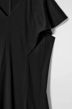 MIDIKLEID AUS BAUMWOLLE MIT BLÜTENÄRMELN