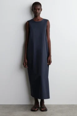 MIDIKLEID AUS BAUMWOLLE MIT TWIST-DETAIL HINTEN