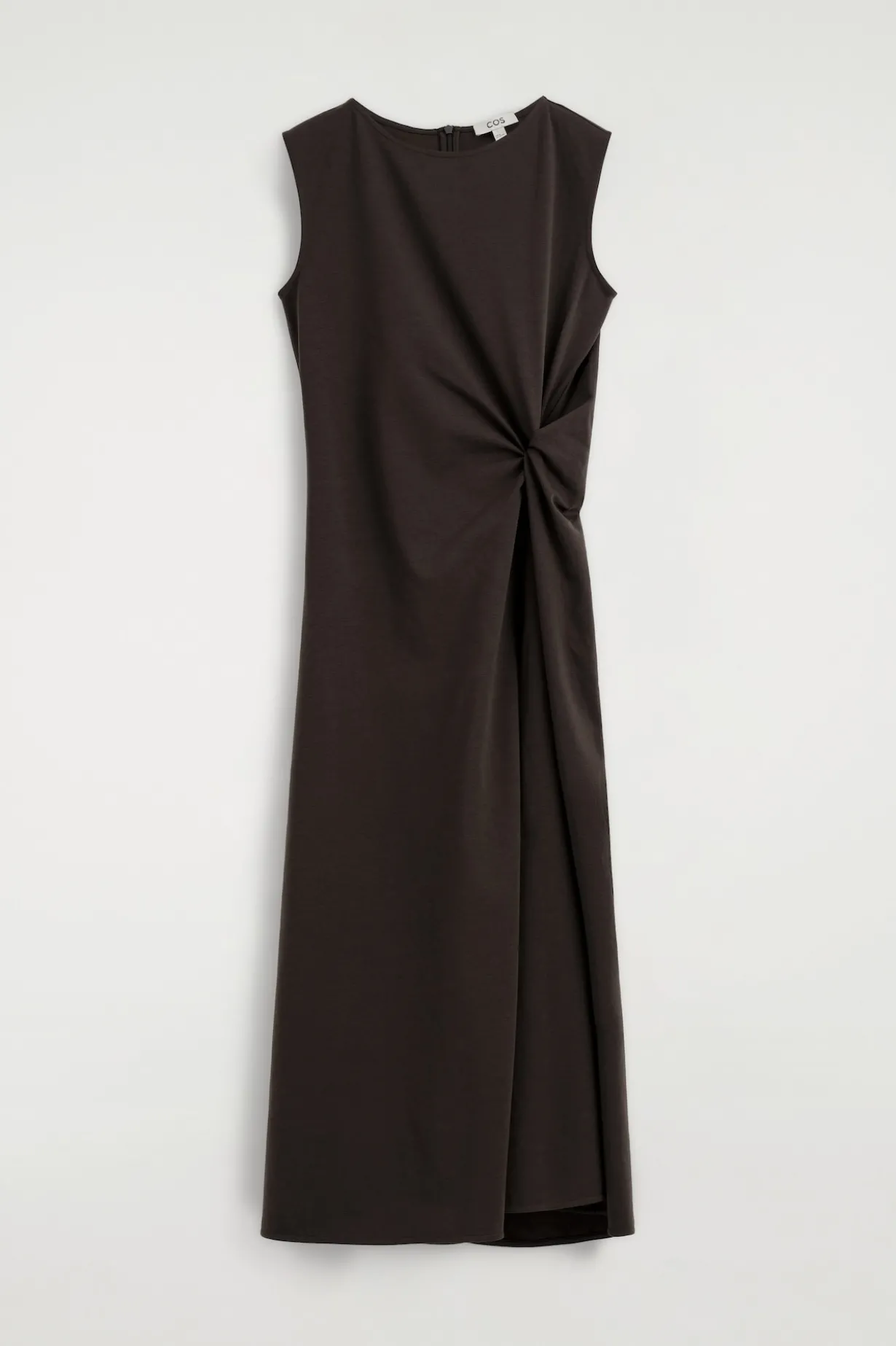 MIDIKLEID AUS JERSEY MIT TWIST-DETAIL