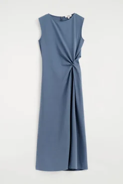 MIDIKLEID AUS JERSEY MIT TWIST-DETAIL