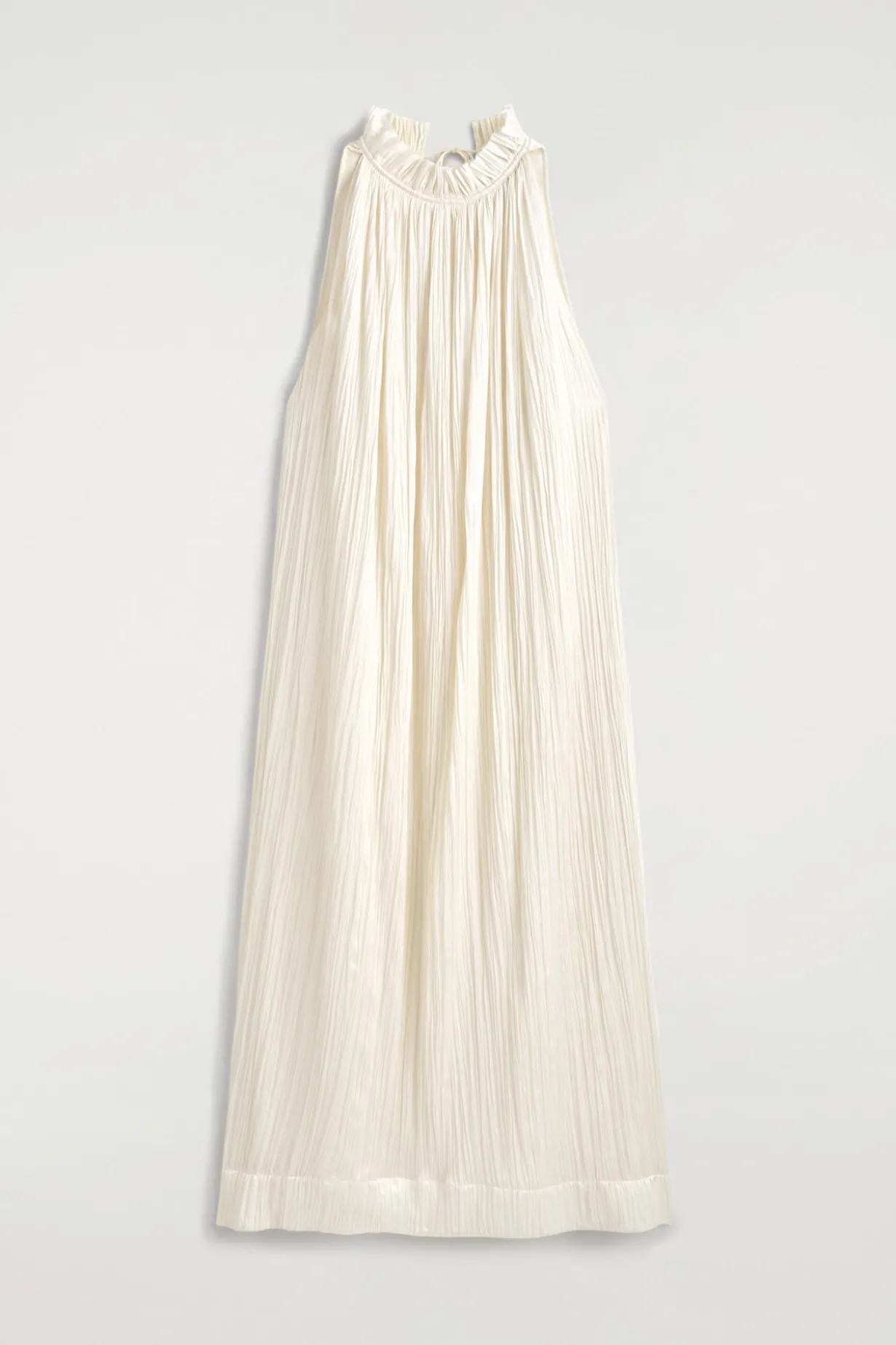 MIDIKLEID AUS SATIN IN KNITTEROPTIK