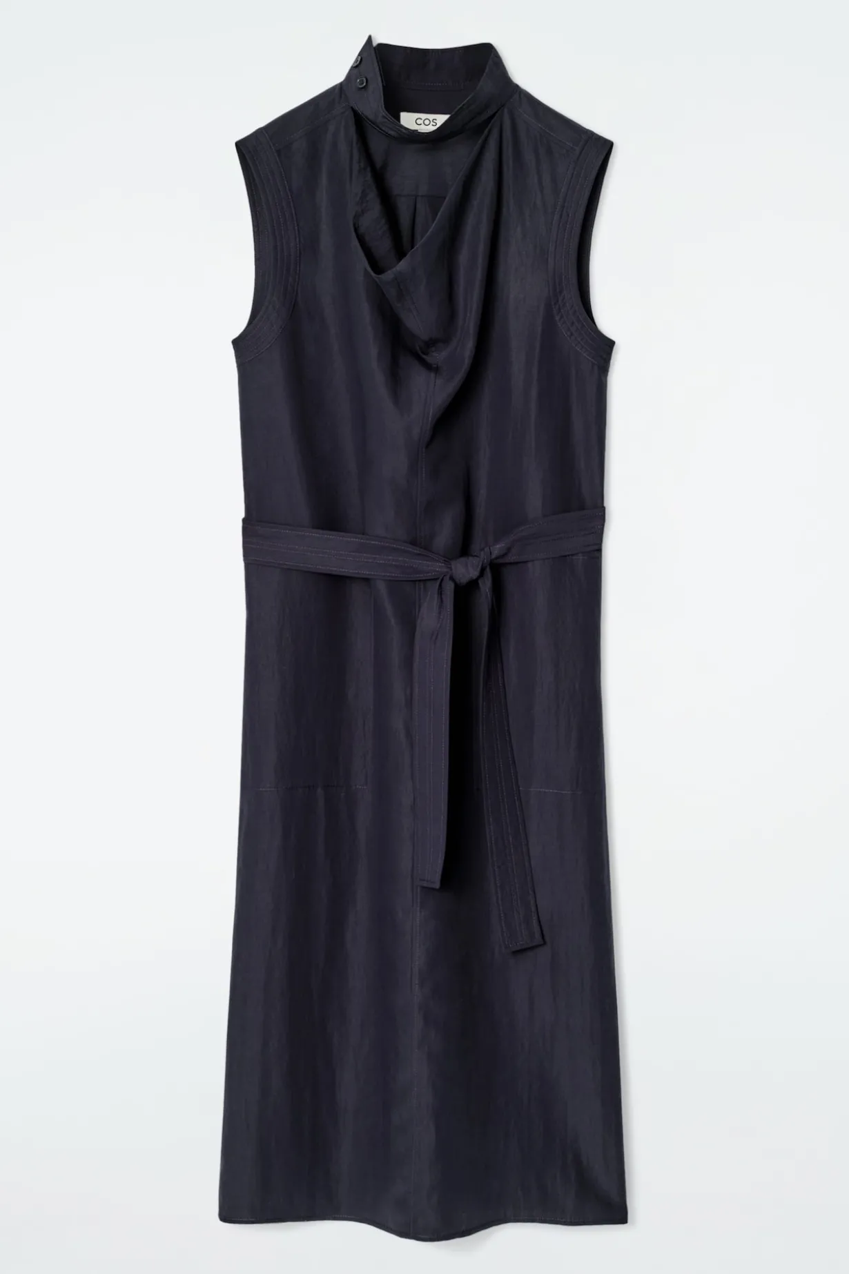 MIDIKLEID MIT CUT-OUT UND WASSERFALLAUSSCHNITT