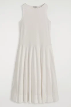 MIDIKLEID MIT U-BOOT-AUSSCHNITT AUS BAUMWOLLE