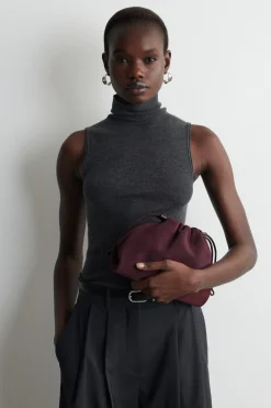 MINI CAVATELLI CLUTCH - VELOURSLEDER