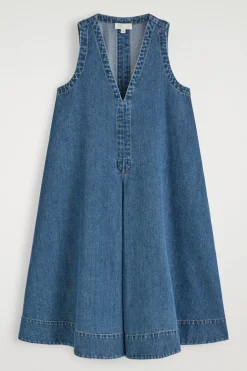 MINIKLEID AUS DENIM IN A-LINIE