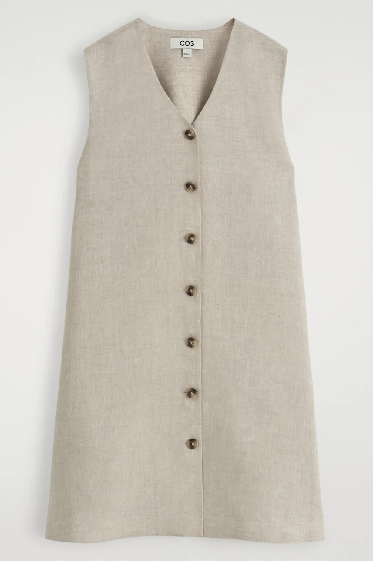 MINIKLEID AUS LEINEN MIT KNÖPFEN